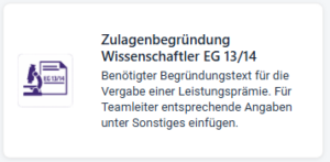 Zulagenbegründung